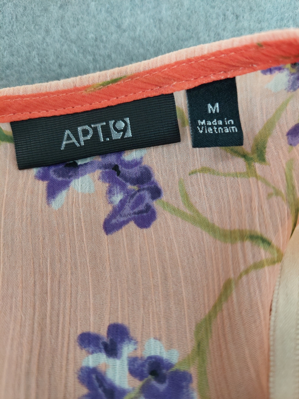 Apt. 9 Floral Ombre Sheer Kimono Wrap Coral Purple Boho Chiffon Medium - Picture 3 of 8